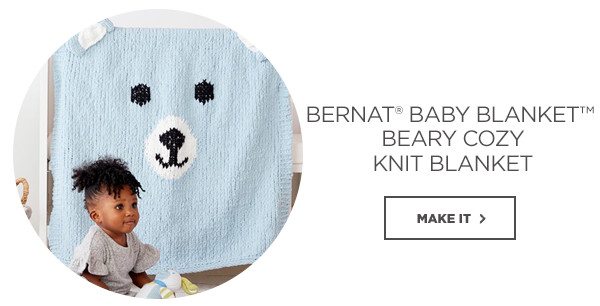 Bernat Baby Blanket Bear-Y Blanket Project