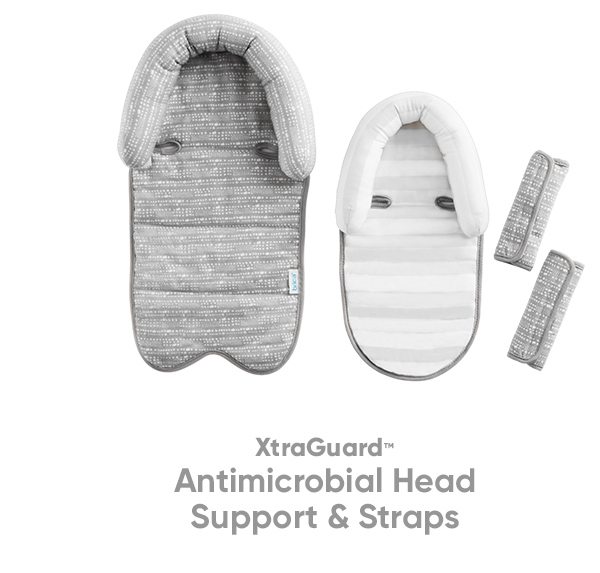 Antimicrobial head support and straps