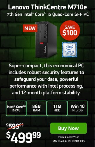 Lenovo ThinkCentre M710e 10UR SFF PC | 41007641 | Shop Now