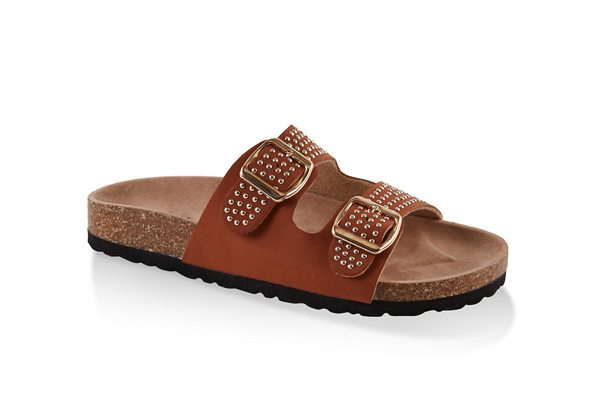 Studded Footbed Slides