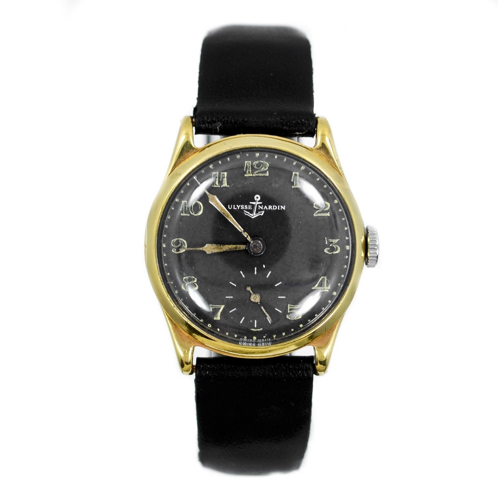Image of Ulysse Nardine Vintage 14K Gold Plated Automatic Men's Watch 