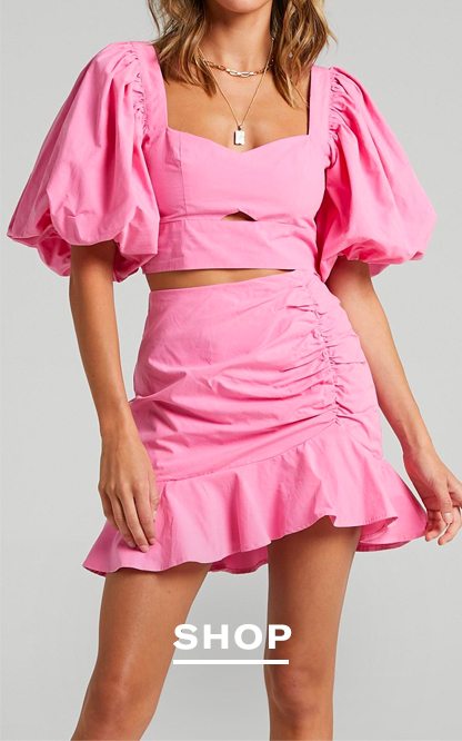 Astarte Two Piece Set in Bubblegum Pink