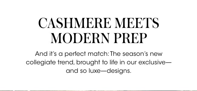 Cashmere meets modern prep