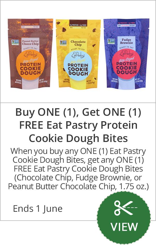 Buy ONE (1), Get ONE (1) FREE Eat Pastry Protein Cookie Dough Bites