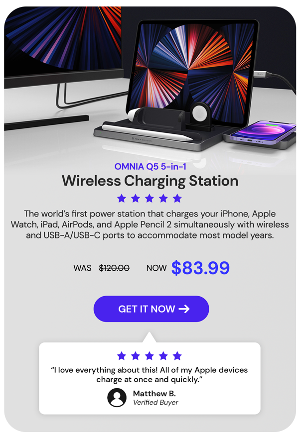 OMNIA Q5 5-in-1 Wireless Charging Station