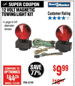 12 Volt Magnetic Towing Light Kit