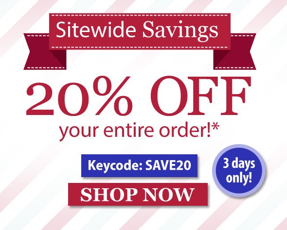 Save 15% Sitewide!