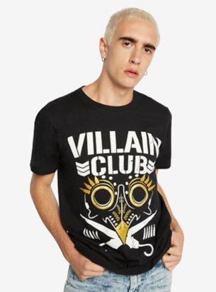 New Japan Pro-Wrestling Bullet Club Villain Club Gold Accent Tee HT Exclusive