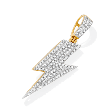 Men's Diamond Lightning Pendant 1/4 ct tw 10K Yellow Gold