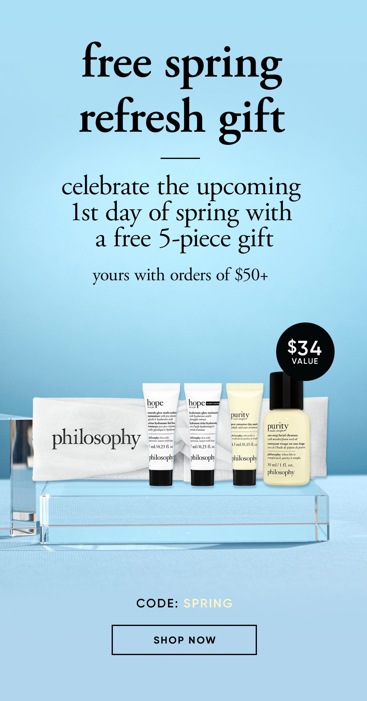 Philosophy Free 5 Pc Gift with Orders $50+