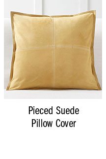 Pieced Suede Pillow Cover
