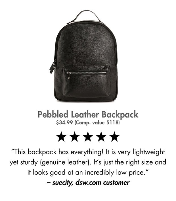 Pebbled Leather Backpack