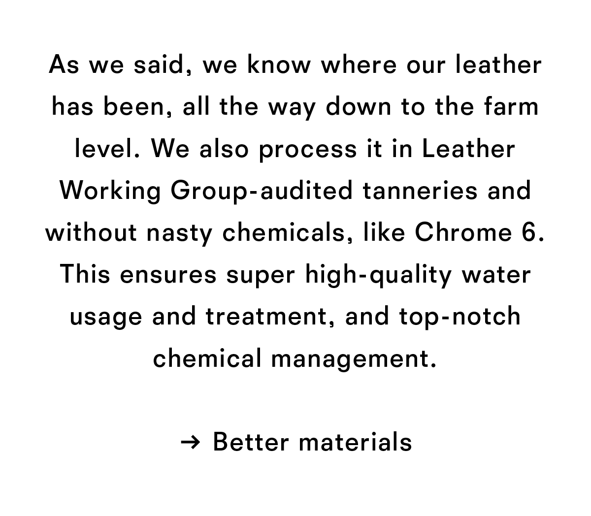 Better materials