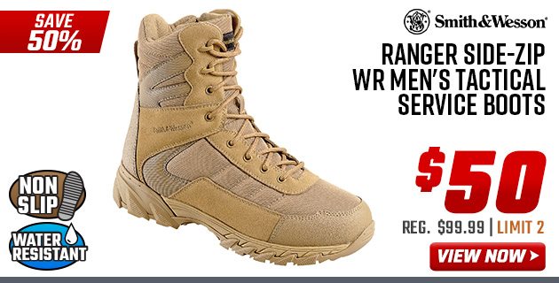 Smith & Wesson Ranger Side-Zip WR Men's Tactical Service Boots