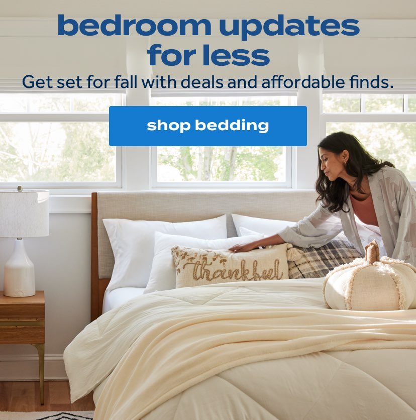 bedroom updates for less | Get set for fall with deals and affordable finds. | shop bedding