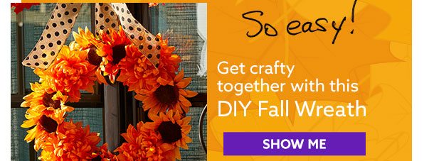 Get crafty together with this DIY Fall Wreath