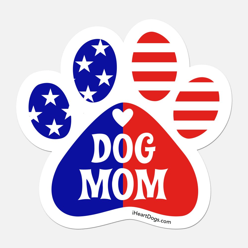 Image of Patriotic Dog Mom 🇺🇲 Car Magnet