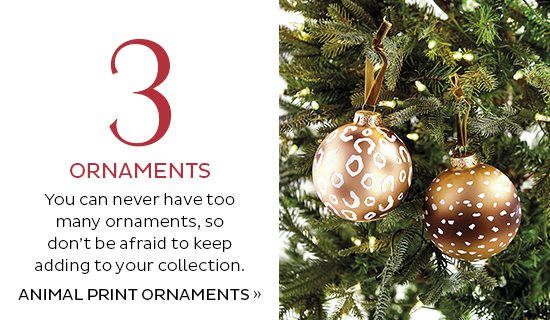 Animal Print Ornaments