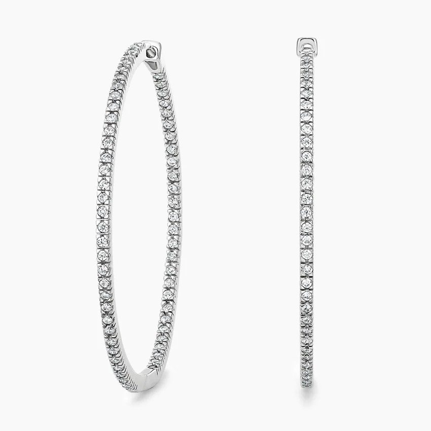 Echo Diamond Hoop Earrings