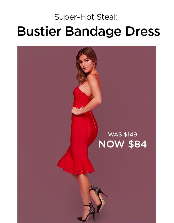 Super-Hot Steal: The Bustier Bandage Dress WAS $149 NOW $84