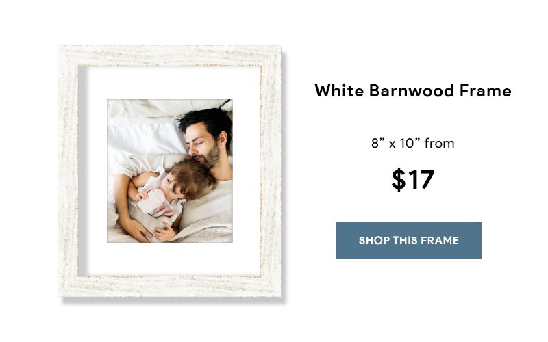 White Barnwood Frame