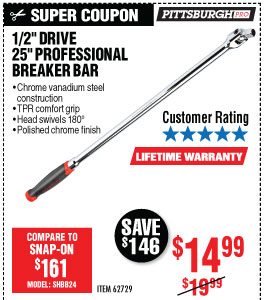 View 1/2 in. Drive 25 in. Professional Breaker Bar