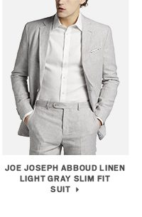 JOE Joseph Abboud Linen Light Gray Slim Fit Suit Separates>