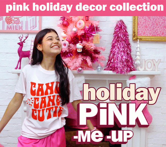 pink holiday decor