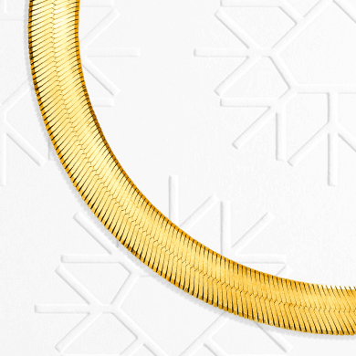 Solid Herringbone Necklace 14K Yellow Gold 20''