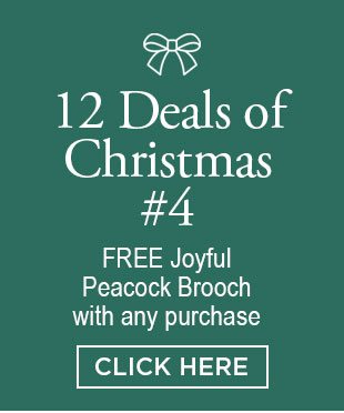 12 Deals of Christmas #4. FREE Joyful Peacock Brooch with any purchase. Click here.