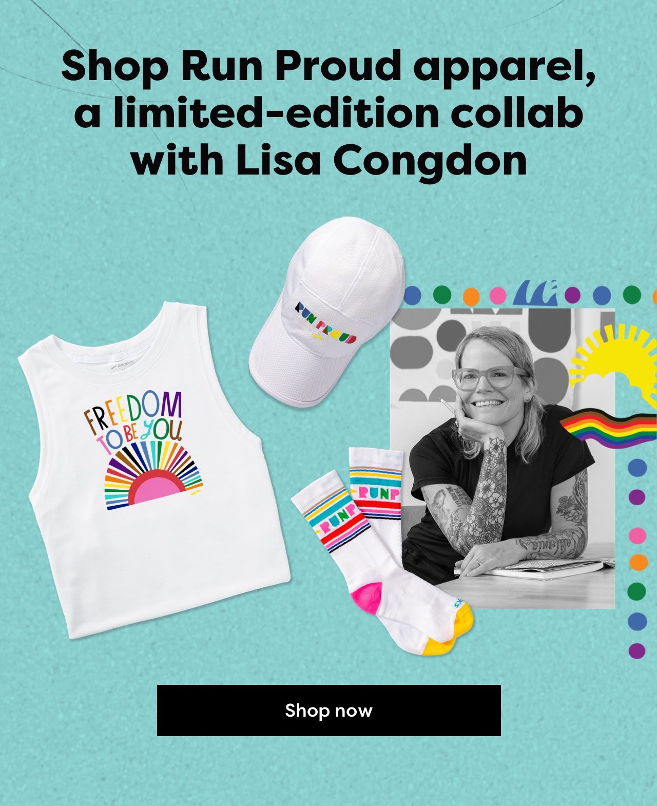 Shop Run Proud apparel, a limited-edition collab with Lisa Congdon | Shop now