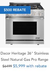 Shop Dacor Heritage 36 Stainless Steel Natural Gas Pro Range