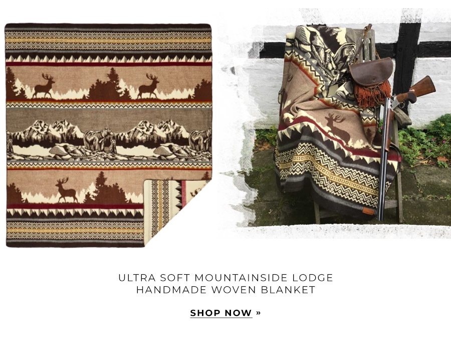 Ultra Soft Mountainside Lodge Handmade Woven Blanket