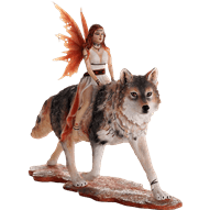 Admina of the Red Wolves Fairy Statue