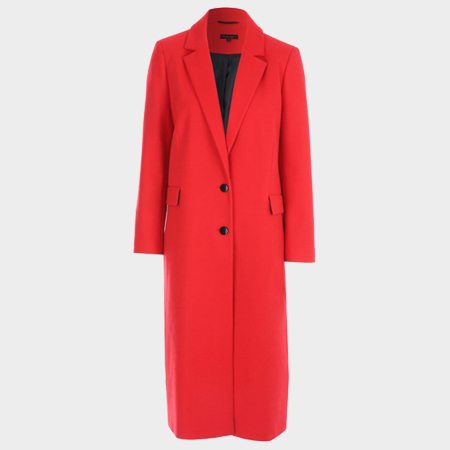 Red longline coat