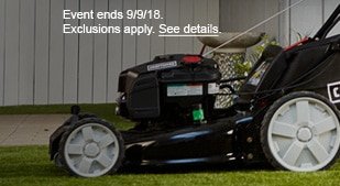 Event ends 9/9/18. Exclusions apply. See details.