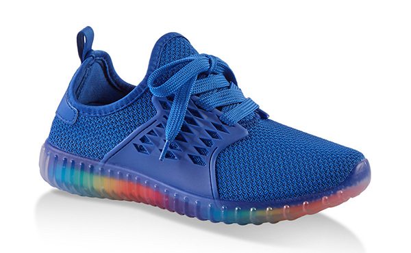 Rainbow Sole Athletic Knit Sneakers