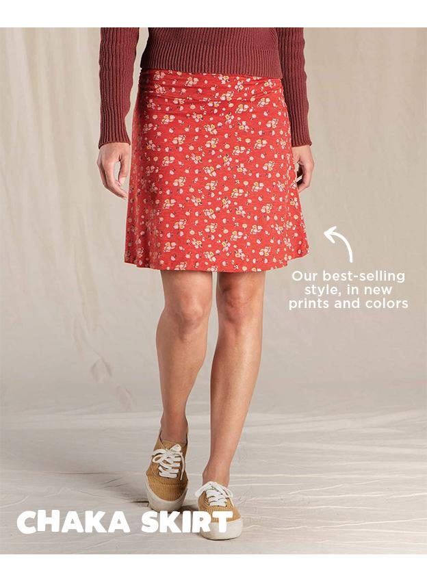 Chaka Skirt in Hatch Chili Geo Floral Print