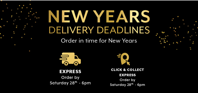 New year delivery deadlines