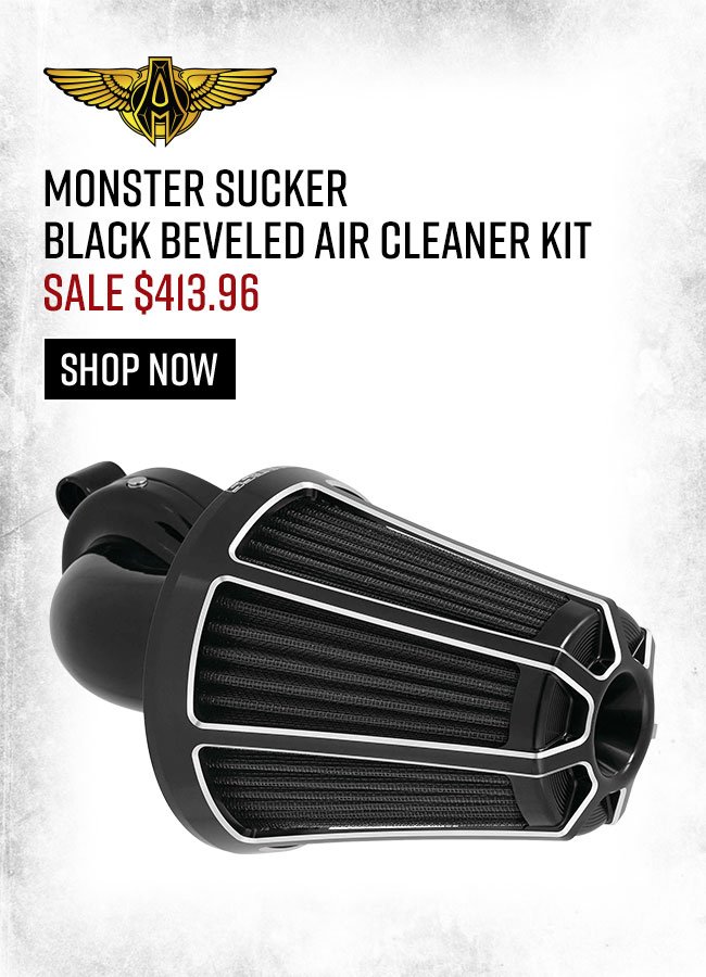 Monster Sucker Black Beveled Air Cleaner Kit