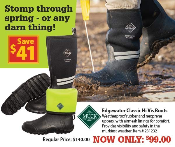 Stomp through spring or any darn thing! Muck Boots Edgewater Classic Hi Vis Boots