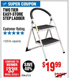 Two Tier Easy-Store Step Ladder