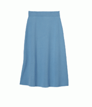 PDP12 - WOMEN SMOOTH COTTON BLEND KNITTED SKIRT