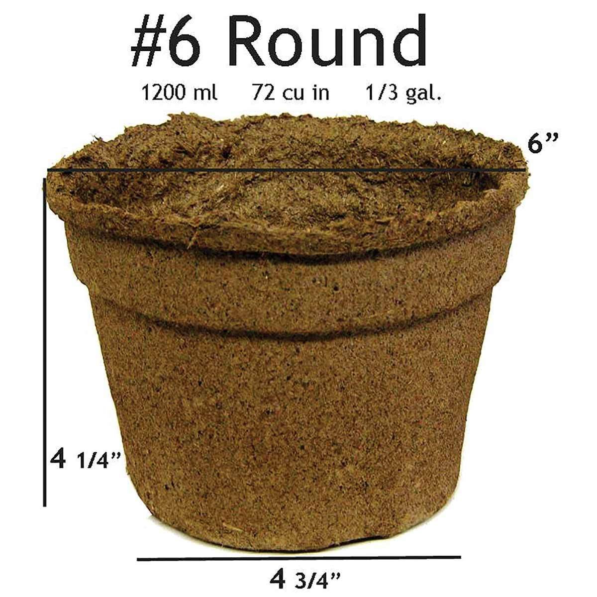 Image of #6 Round CowPots 42 Pots