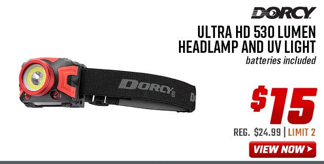 Dorcy Ultra HD 530 Lumen Headlamp and UV Light