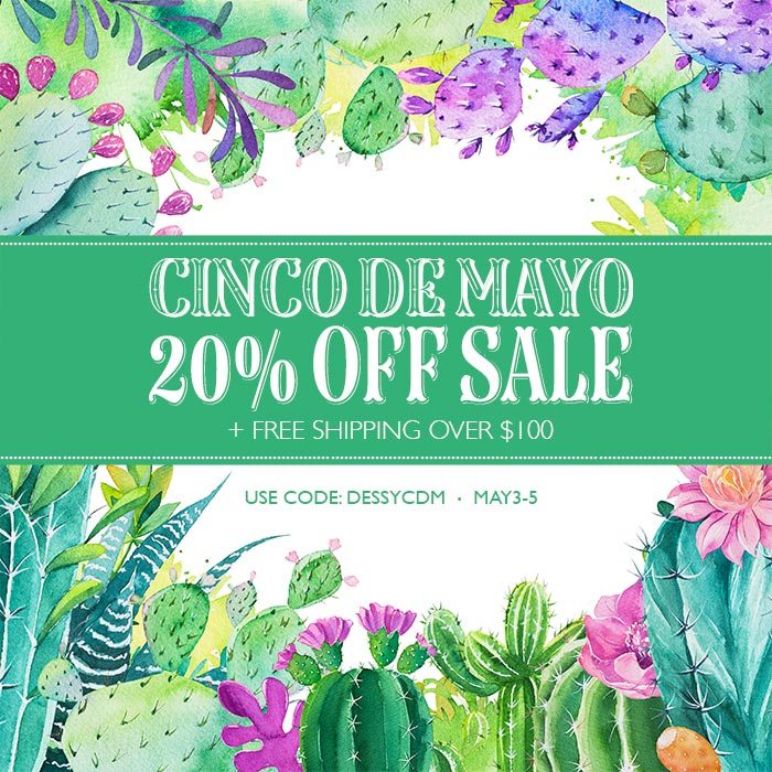 Cinco de Mayo 20% OFF Sale + Free Shipping over $100