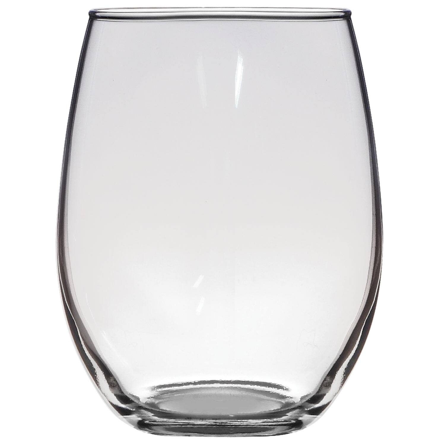 Stemless Glass Wine Glasses, 21 oz.