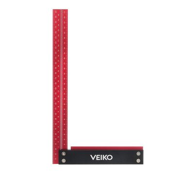 VEIKO Signature Precision Square 300mm Guaranteed T Speed Measurements Ruler for Measuring and Marking Woodworking Carpenters Aluminum Alloy Framing Professional Carpentry Use