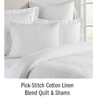 Hanna Cotton Linen Blend Quilt & Shams