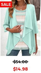 Plus Size Mint Green Fake 2in1 Blouse